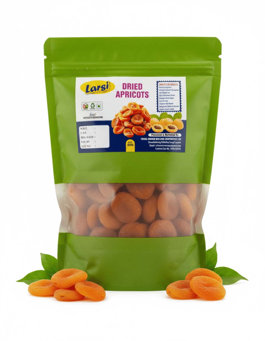 Larsi Premium Dried Apricots (Khubani) | Naturally Sun-Dried | Rich in Fibre & Antioxidants | Healthy Snack | No Artificial Colours or Preservatives