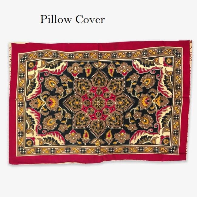 Pilkhuwa Hand Block Print Floral Design Bedsheet with 2 Pillow Covers