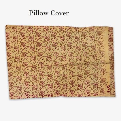Pilkhuwa Hand Block Print Floral Design Bedsheet with 2 Pillow Covers