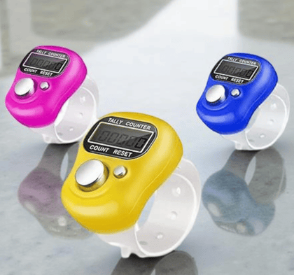  5-Digit Digital Tally Counter Finger Ring Clicker with LCD Display & Reset Button – Handheld Counting Machine for Tasbih, Prayer, Jap, Sports & Inventory Counting Pack Of 3