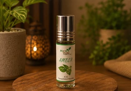 Kannauj Attar Perfume-Amber- roll on  Alcohol free- 6Ml