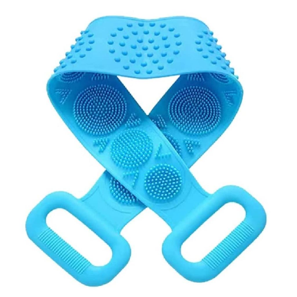 Lifeori Silicone Body Back Scrubber, Double Side Bathing Brush for Skin Deep Cleaning Massage, Dead Skin Removal Exfoliating Belt for Shower, Easy to Clean,Body Brush for Bathing Visit the Sulfar Store