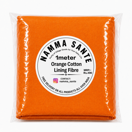 Orange Cotton Lining Fibre, Orange Cotton Cloth, Cotton Lining Fabric, Cotton Cleaning Cloth, Cotton Multi-Purpose Fabric