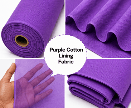 Purple Cotton Lining Fabric, Purple Cotton Fabric, Purple Lining Cloth, Cotton Lining Material, Purple Textile Fabric