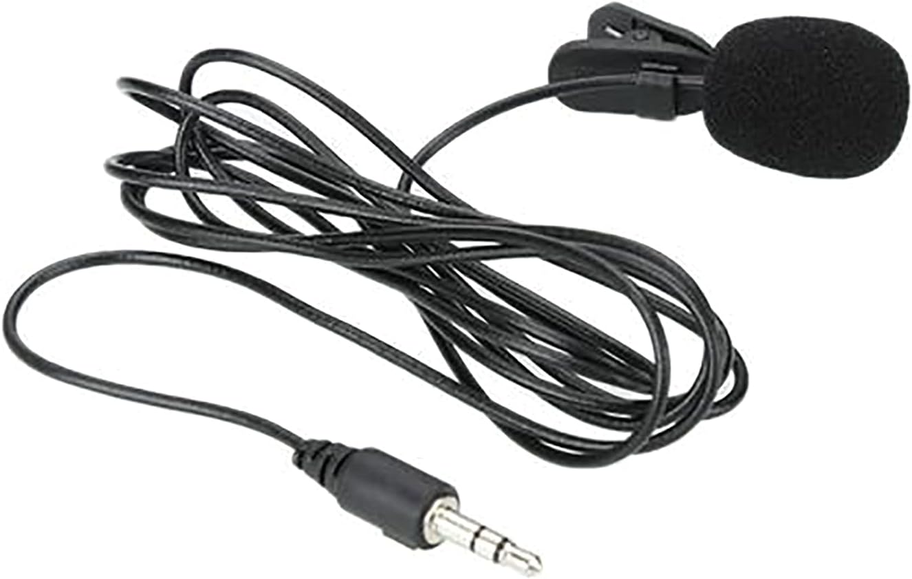 Microphone Collar Mic for Mobile Recording, Professional Lapel Clip-on Omnidirectional Condenser Mic for Recording,Youtube,Interview