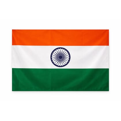 Indian National Flag Tiranga 30x20 Inch Tricolor Polyester - 1 pc
