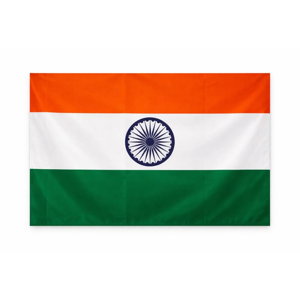 Indian National Flag Tiranga 30x20 Inch Tricolor Polyester - 1 pc