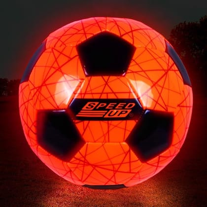Toyshine PVC Speed Up LED Light Up Glow Football Night Sport Game Training Indoor/Outdoor Soccer Ball Educational Toy Ball Size 5