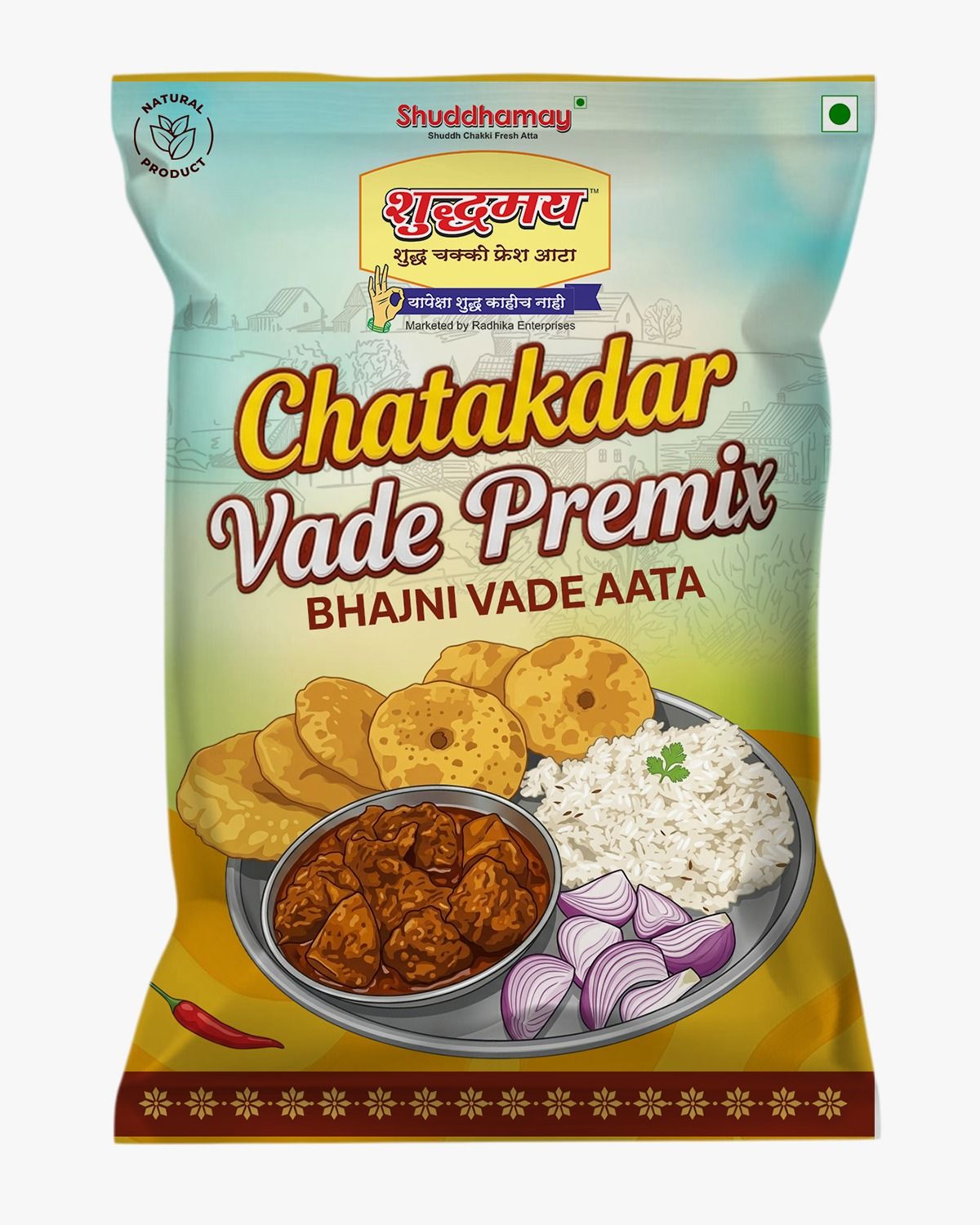 Chatakdar Vade Premix|500gms|Vade Atta | Crunchy Vade Premix | Instant Vade Premix | No preservatives | Ready to cook 
