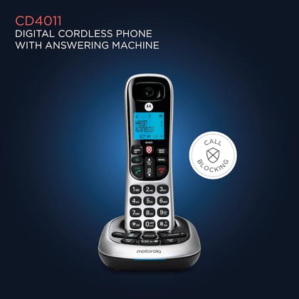Motorola CD4011 DECT 6.0 Digital Cordless Phone with Answering Machine