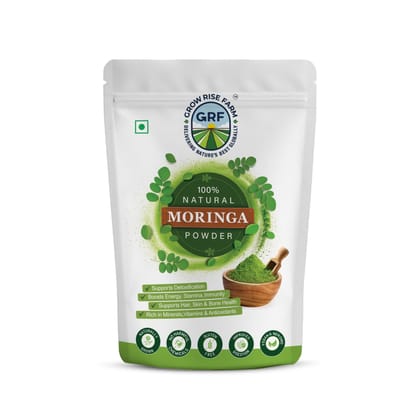 GRF Moringa Leaf Powder 100g | 100% Natural Moringa Powder | Plant Based Superfood | Rich in Naturally Occurring Nutrients | No Added Preservatives | Suitable for Daily Use