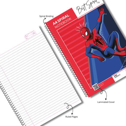 Best Spiral A4 Spiral Notebook 500 Pages Ruled - Pack of 1