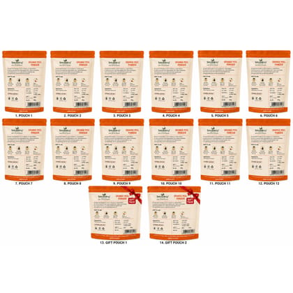 SHUSHRAJ JAIVIK Orange Peels Powder Facial Combo Pack of 14