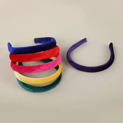 Women Navy Blue Red Set of 6 Hairband