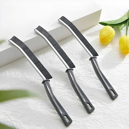 3 PCS Gap Cleaning Brush Set | Hard Bristle Multi-Functional Crevice Cleaning Tool | Narrow Groove, Window Track, Bathroom, Kitchen, Sink & Tile Cleaning Brush (Original)