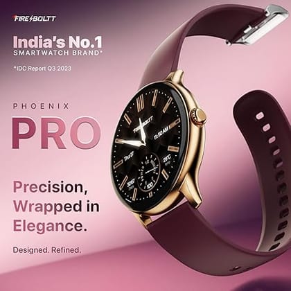 Fire-Boltt Phoenix Pro Round Smart Watch 1.39" HD Display with Bluetooth Calling I IP67 Waterproof Smartwatch for Men & Women Fire-Boltt Phoenix Pro Round Smart Watch 1.39" HD Display with Bluetooth Calling I IP67 Waterproof Smartwatch for Men & Women