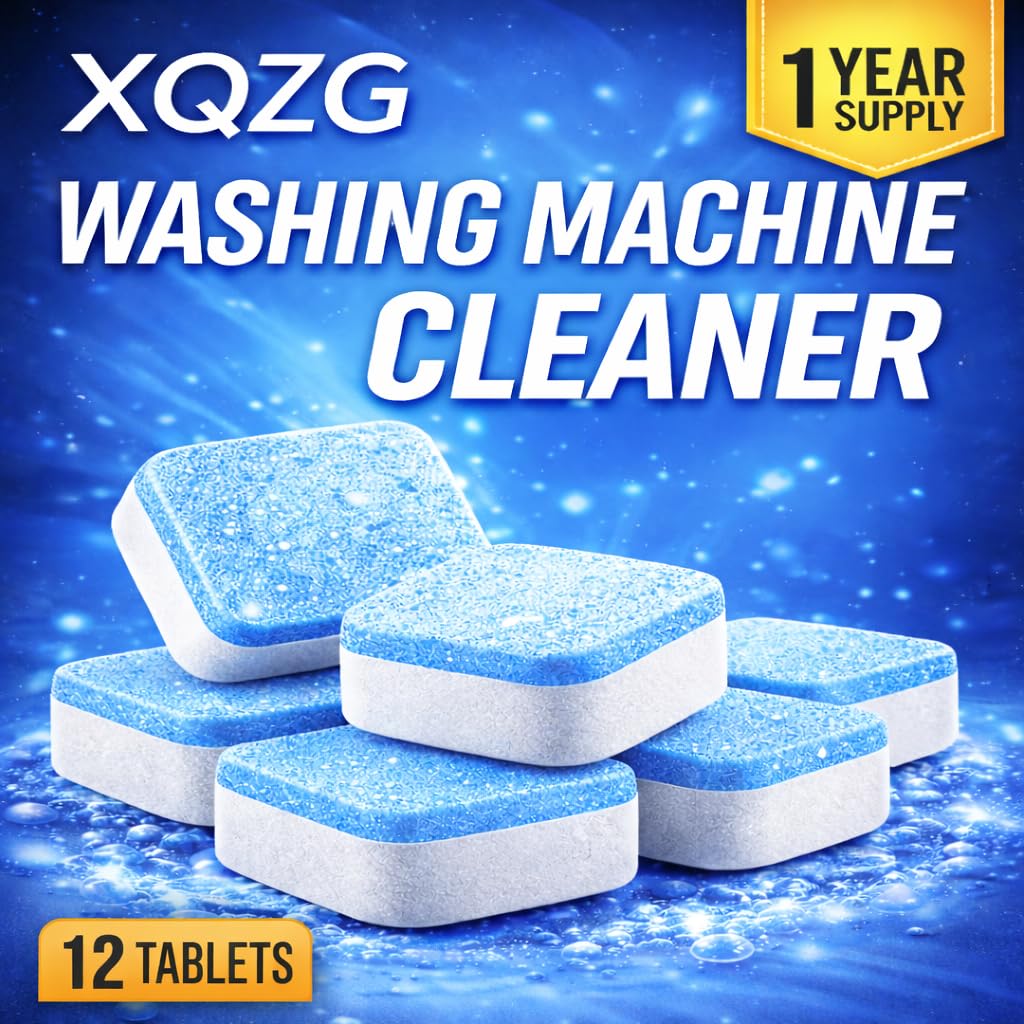 Washing Machine Cleaner Tablets | Deep Cleaning, Deodorizing & Descaling | For Front & Top Load Washers | Removes Odor, Residue & Buildup
