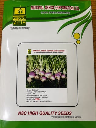 NSC Turnip Seed Pusa Sweti, 100  gm