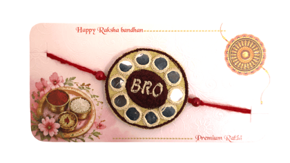Embroidered Badge Rakhi