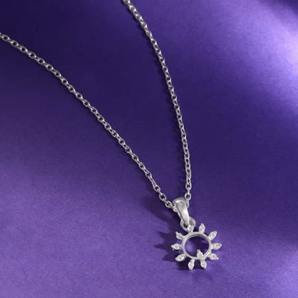 92.5 Silver Sun Necklace-Necklace