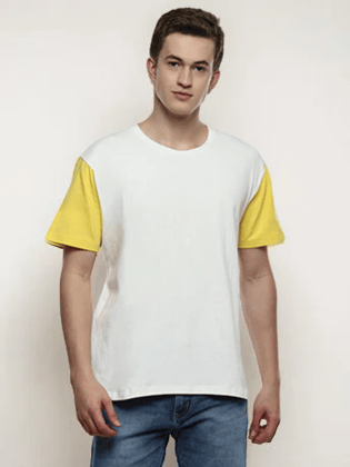 Sunset Color Block Oversized T-Shirt - XL / White/Marshmallow / White
