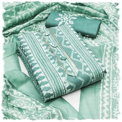 Sidhidata Women's Cotton Printed Unstitched Salwar Suit Dress Material With Printed Dupatta