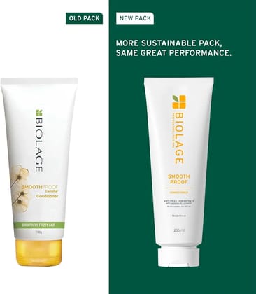 Biolage Smoothproof Anti-FrizzConditioner with Camellia oil and Glycerin for 72HR FrizzControl (236ml)