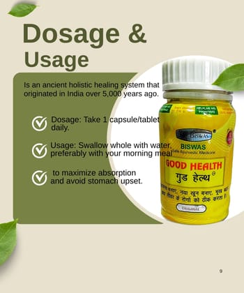 Good Health Ayurvedic Health & Energy Capsules (Pack of 1 - 50 Capsules)