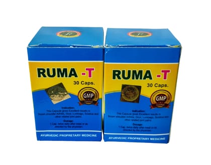 Ruma-T Ayurvedic Joint & Muscle Pain Relief Capsules (Pack of 2)