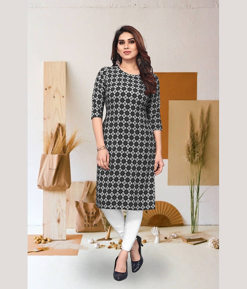 KETAKI FASHION Pack of 1 Crepe Printed Straight Women's Kurti - ( Multicolor )