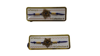 Beautiful Rhinestone and Pearl Studded Rakhi for Raksha Bandhan