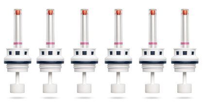 Inverterdicator Battery Water Level Float In Cap Set For Luminous Inverter  With Fume Filtration - (1 set of 6 pieces)