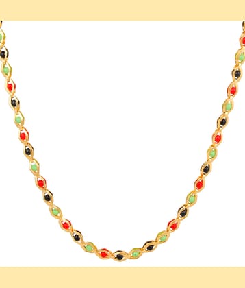 FASHION FRILL Gold Plated Chain ( Set of 1 )