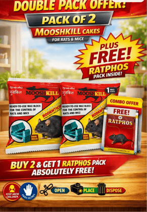 Powerfull Rat Killer Cake & Rat Killer Powder Combo | 25GMx2+10GMx1