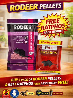 Best Rat Killer Combo Of Pellets & Zinc Phosphide 50GMX1+10GMx1