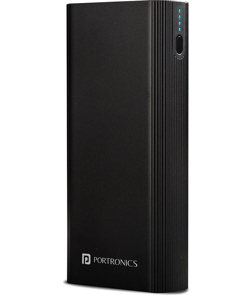 Portronics Power M 20K:20000mAh Power Bank with Dual Input ,Black (POR 1224)
