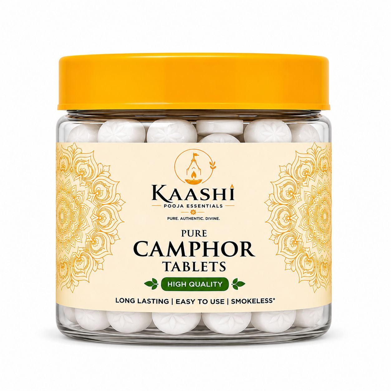 Kaashi High Quality Pure Camphor Tablets for Pooja - 50g Pack of 1 (50g)