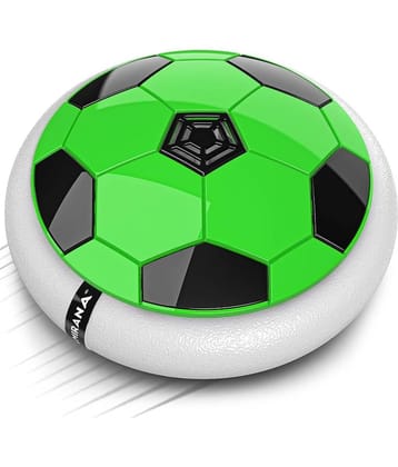 TOY DEKHO Hover Football / Indoor Floating Hover ball Soccer / Smart Air Hover Football With lighting / Soft Foam Bumpers Hover Football For Boys And Girls / LED Lighting Soft Foam Bumper Hover Football For 3+ Years Kids.