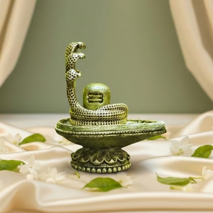 Sukh Sehaj Shivling | Brass Murti | Handcrafted, Antique Finish, 2.0 Inch (Small Idol), for Home Temple, Decor, Pooja Ritual and Gifting