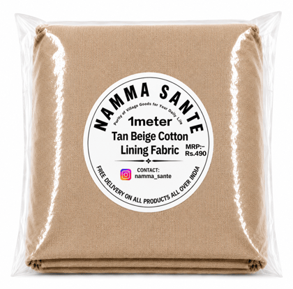 Tan Beige Cotton Lining Fabric (Bada Panna), Tan Beige Cotton Lining Fibre (Bada Panna), Tan Beige Lining Cloth (Bada Panna), Soft Tan Beige Cotton Lining (Bada Panna), Tan Beige Garment Lining Fabric (Bada Panna)