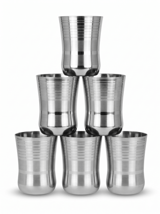WEKTU Premium Stainless Steel Glass Set of 6.