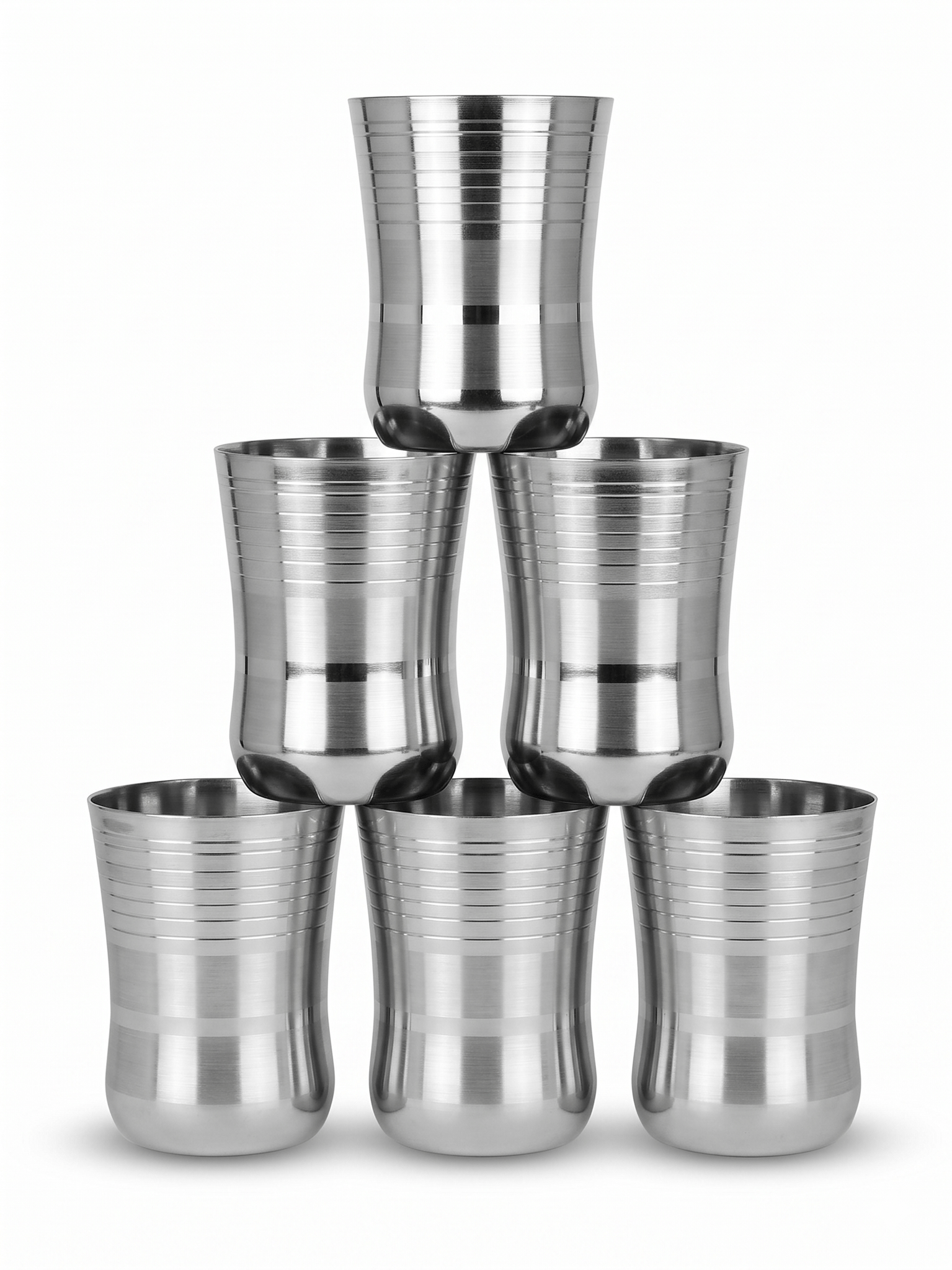 WEKTU Premium Stainless Steel Glass Set of 6.
