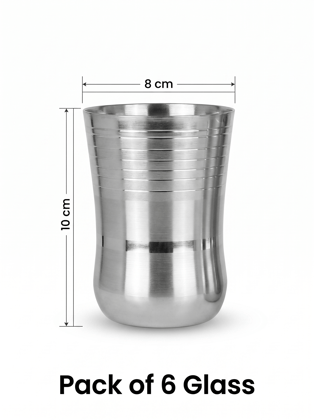 WEKTU Premium Stainless Steel Glass Set of 6.