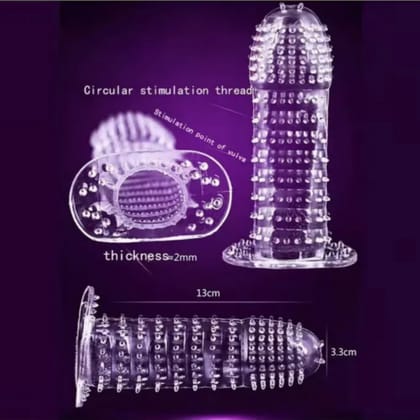 Caxfouck Crystal Condom Cool Flavor 5 Inch Extra Dotted & Comfort Reusable Condom (1 Pc) Caxfouck Crystal Condom Cool Flavor 5 Inch Extra Dotted & Comfort Reusable Condom (1 Pc)