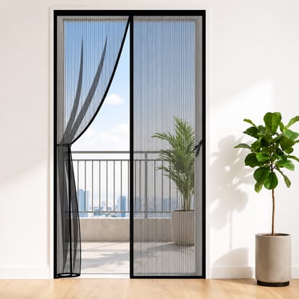 Magnetic Mosquito Door Net | Self-Closing Magnetic Mesh Curtain | Easy Installation with Velcro | Insect Protection Door Screen for Home, Kitchen & Balcony | Reusable & Washable