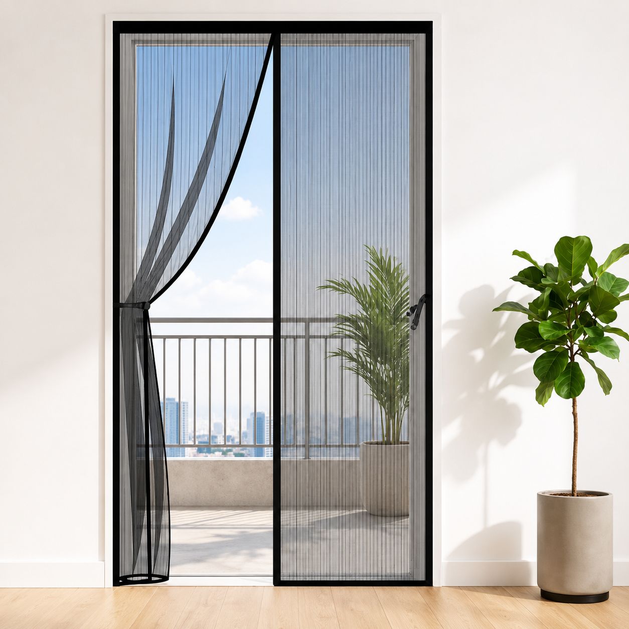 Magnetic Mosquito Door Net | Self-Closing Magnetic Mesh Curtain | Easy Installation with Velcro | Insect Protection Door Screen for Home, Kitchen & Balcony | Reusable & Washable
