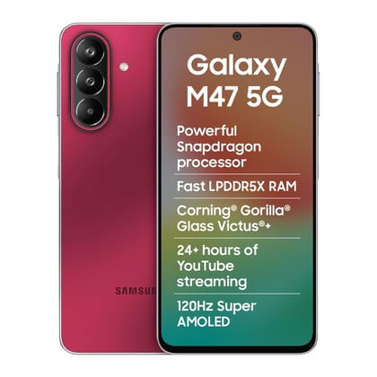 Samsung Galaxy M47 5G (8GB RAM,256GB Storage)-Rogue Red Samsung Galaxy M47 5G (8GB RAM,256GB Storage)-Rogue Red
