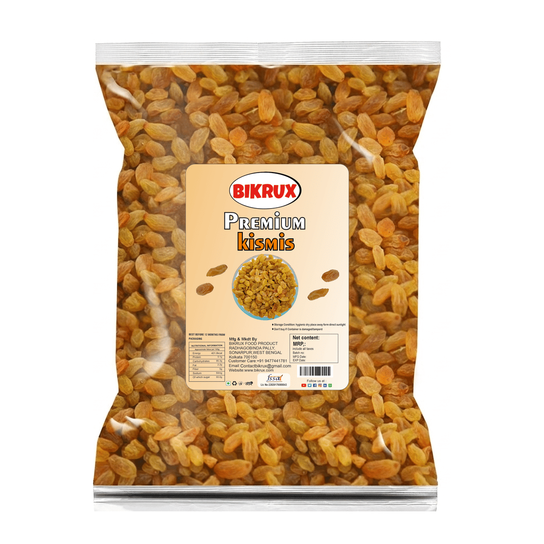 BIKRUX Premium Kismis / Raisins - 100g Pack