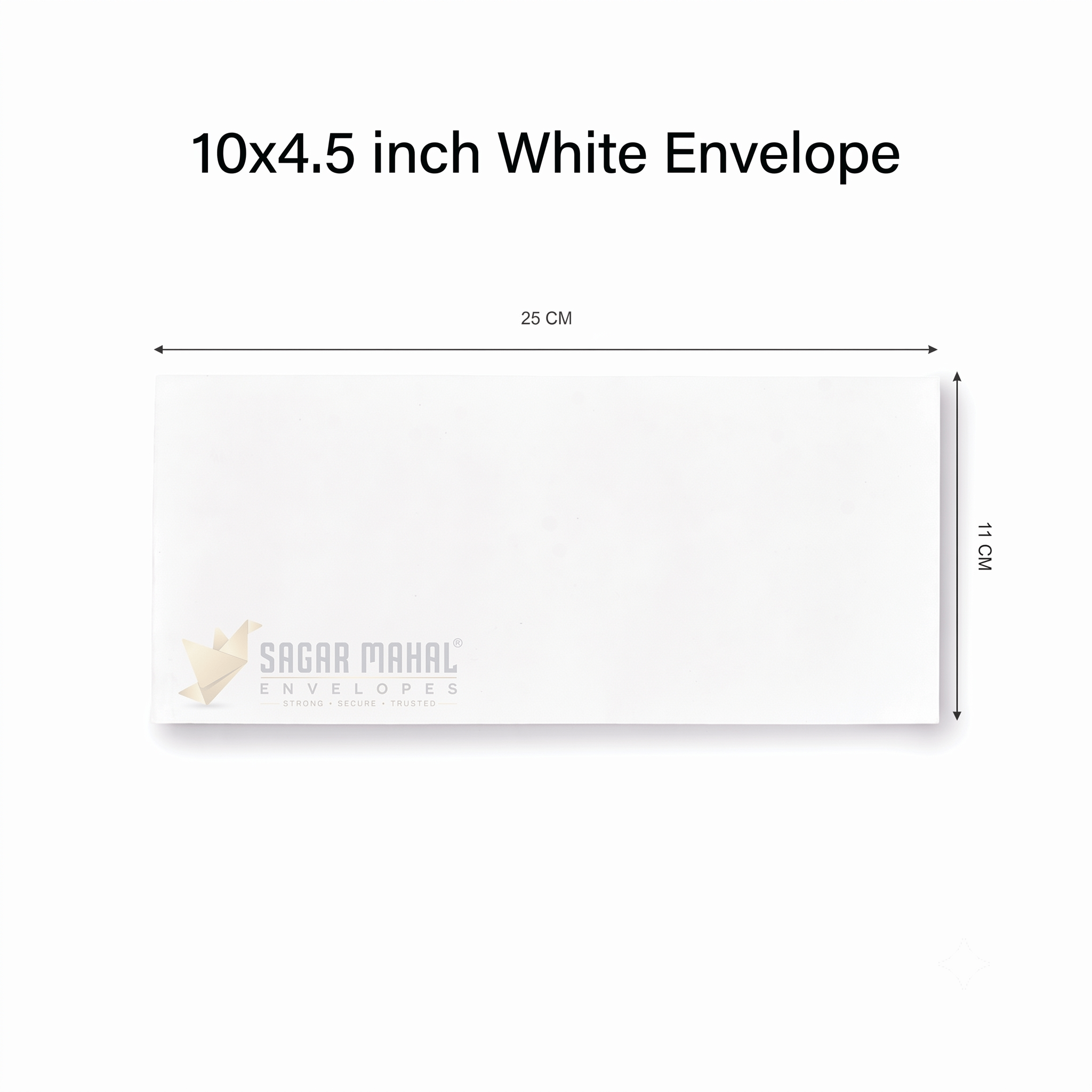 10 x 4.5 Inch White Envelope 90 GSM - Professional White Envelope for Business Letters , box of 250pcs