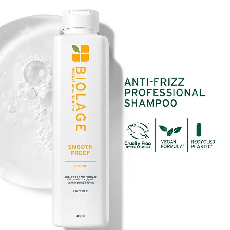 Biolage Smoothproof Anti-Frizz Shampoo with Camellia oil and Glycerin for 72HR Frizz Control (400ml)